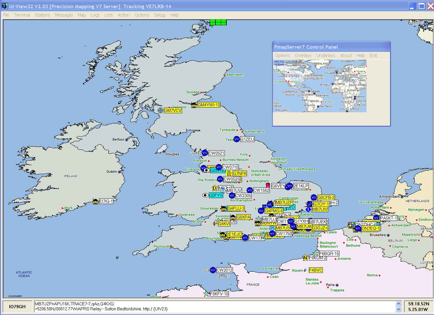 Screenshot of UK in UI-View32 using PMapServer7 and Precision Mapping 7. Click picture to go back.